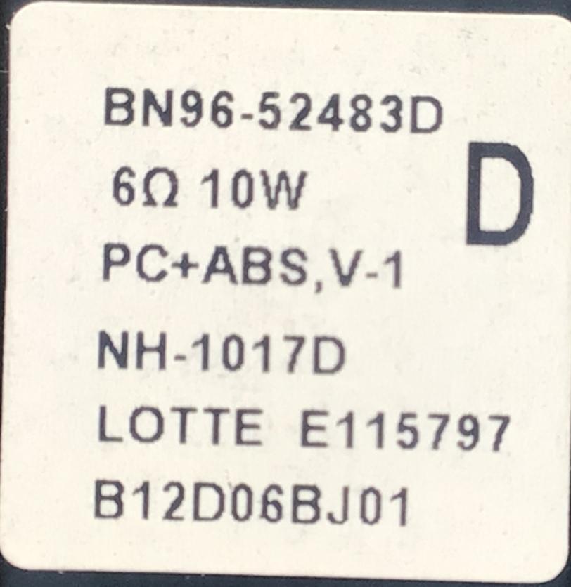 KIT DE BOCINAS (2PZS) PARA TV SAMSUNG / NUMERO DE PARTE BN96-52483D / E1115797 / B12D06BJ01 / 6Ω 10W / PC+ABS,V-1 / NH-1017D / PANEL CY-QB070HGSV1H / MODELO UN75AU8000BXZA / QN70Q60BDFXZA UA03  / UN75AU8000BXZA - Imagen 2
